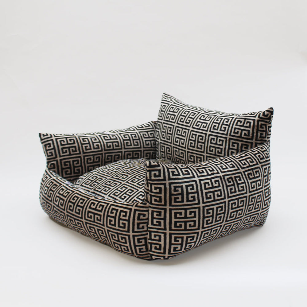 Obsidian Sofa Dog Bed Angle View by Fetch Shops