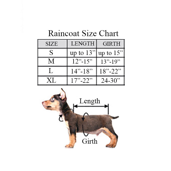 Milltown Brand Raincoat Size Chart by Fetch Shops