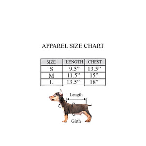 Archie and Winston Daisy Flower Dog Dress Size Chart by Fetch Shops