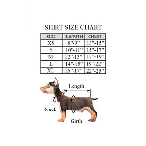 Dog in the Closet Hawaiian Dog Shirt Size Guide by Fetch Shops