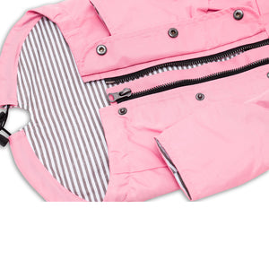 Dog Raincoat in Pink Zipper Detail by Fetch Shops