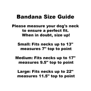 The Foggy Dog Bandana Size Chart by Fetch Shops