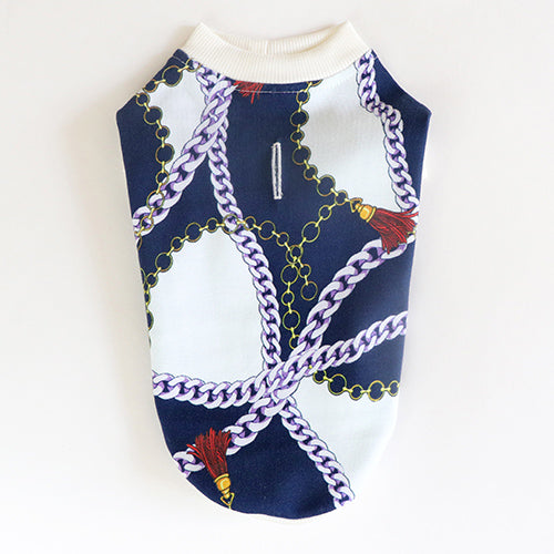 Le Chien Bleu Marine Sleeveless Dog Top in Navy By Fetch Shops