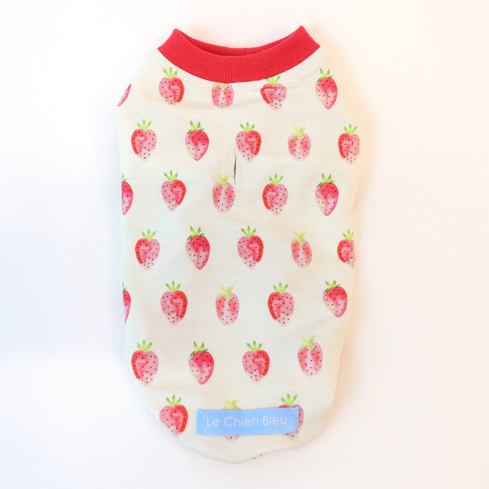 Strawberry Sleeveless Dog Top by Fetch Shops