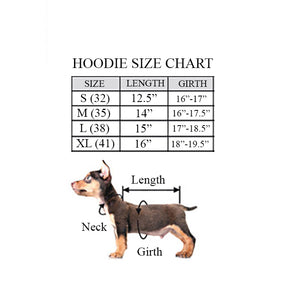 Milk & Pepper Dog Hoodle Size Chart FW by Fetch Shops