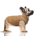 KIERAN Reversible Dog Coat in Ivory Sherpa Detail by Fetch Shops