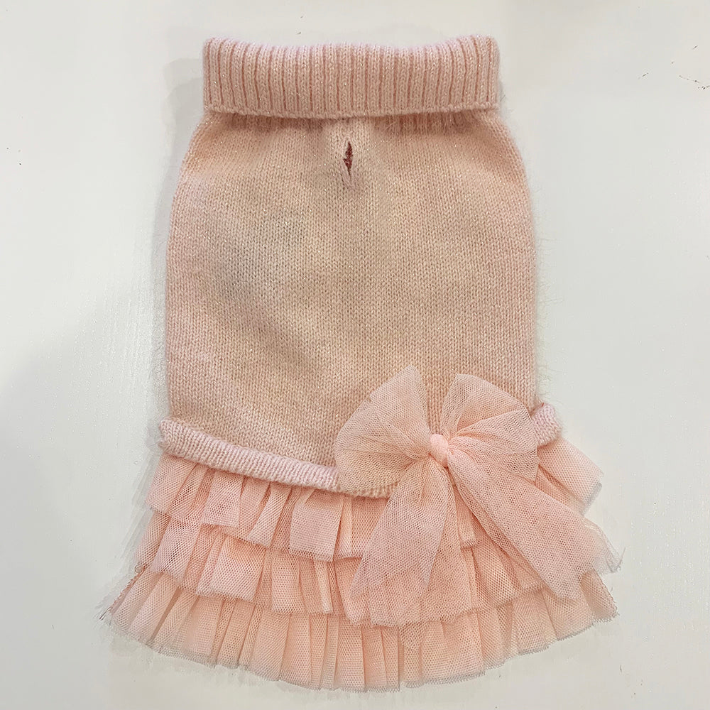 Sweetheart Ruffle Sweater Dress by Fetch Shops
