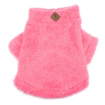 Solid Plush Fleece Dog Pullover in Hot Pink