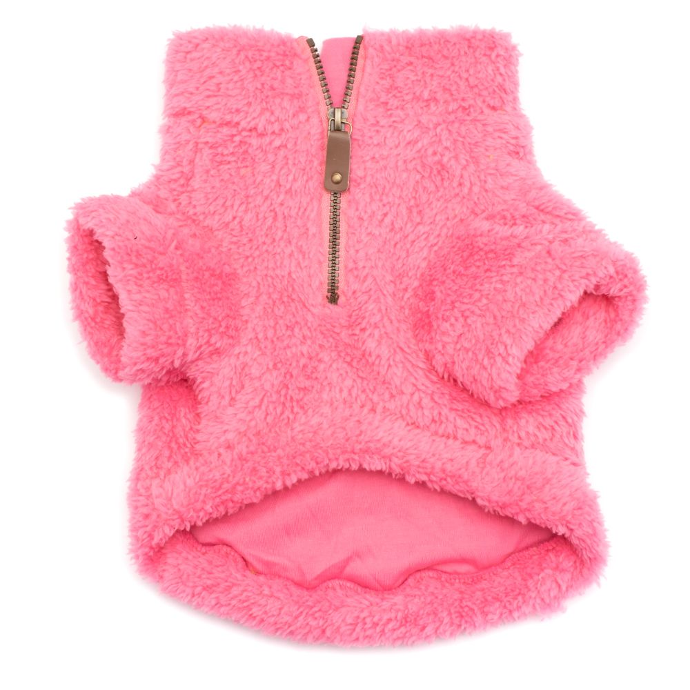 Solid Plush Fleece Dog Pullover in Hot Pink – Fetch Shops