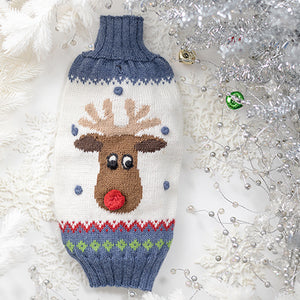 
                
                    Load image into Gallery viewer, Rudolf Alpaca Holiday Dog Sweater Lifestyle by Fetch Shops
                
            