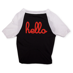 
                
                    Load image into Gallery viewer, Hello Baseball Style Raglan Dog Top by Fetch Shops
                
            