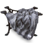 Deluxe Dog Blanket in Granite Faux Fur Open by Fetch Shops