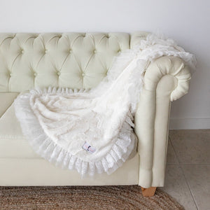 Romantic Dog Blanket in Ivory by Fetch Shops