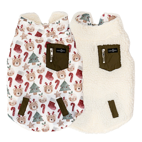 The Jingle Bells Reversible Teddy Dog Vest