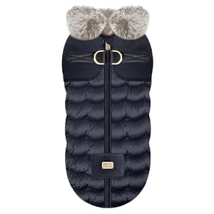 Milk & Pepper CLEA Quilted Harness Dog Coat in Navy by Fetch Shops