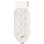 LUXE Cable Dog Sweater in Ivory