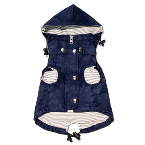 Sleeveless Dog Raincoat in Navy by Fetch Shops