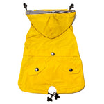 Sleeveless Dog Raincoat in Yellow Bottom Detail by Fetch Shopsh 