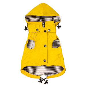 
                
                    Load image into Gallery viewer, Sleeveless Dog Raincoat in Yellow by Fetch Shops
                
            