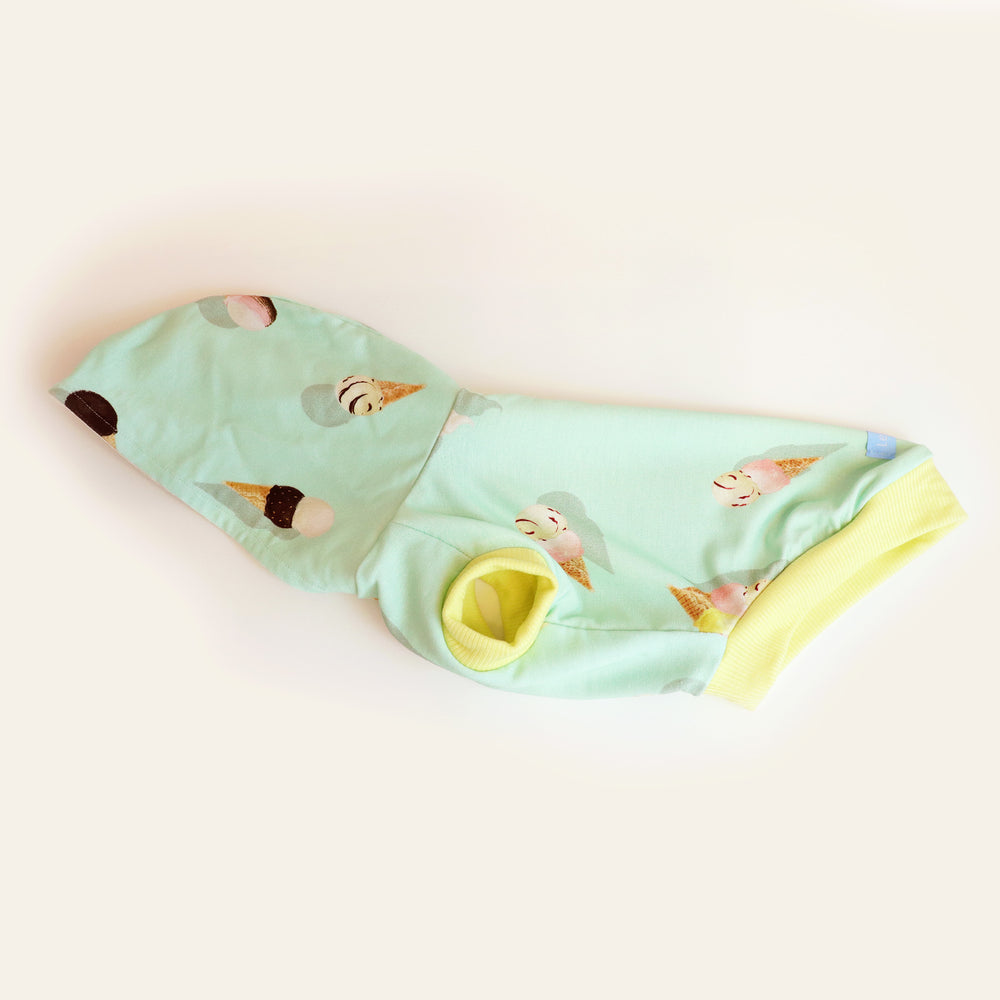 
                
                    Load image into Gallery viewer, Ice Cream Sleeveless Dog Hoodie in Mint
                
            