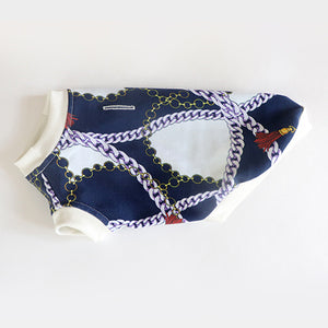 
                
                    Load image into Gallery viewer, Le Chien Bleu Marien Sleeveless Dog Top in Navy by Fetch Shops
                
            