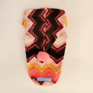 Le Chien Bleu Pink Chevron Dog Hoodie Back by Fetch Shops