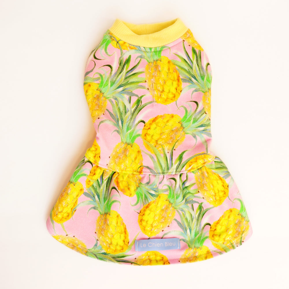 Le Chien Bleu Pineapple Dog Sundress Back by Fetch Shops