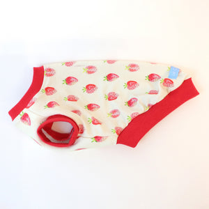Strawberry Sleeveless Dog Top Side by Fetch Shops