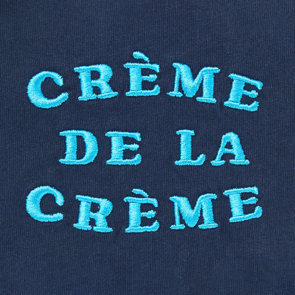 Creme De La Creme Graphic Dog Tee Embroidery Detail by Fetch Shops