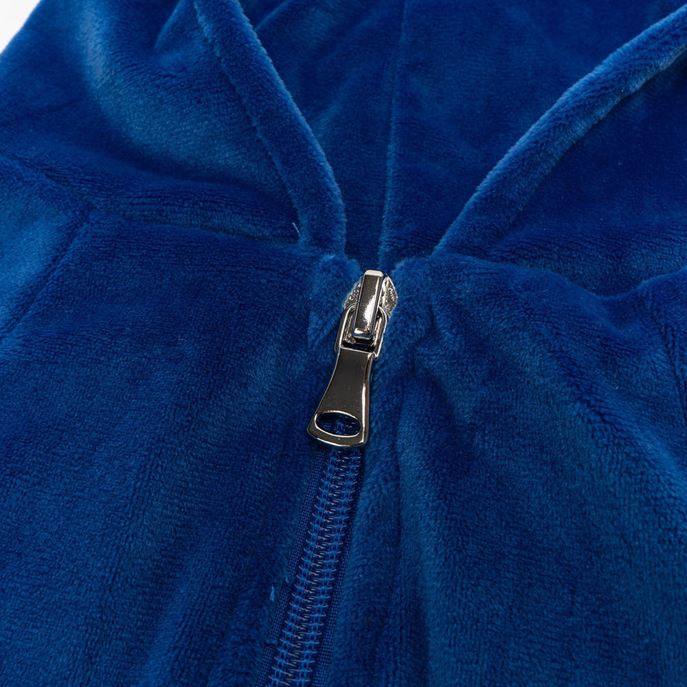 The Y2K Indie Velour Dog Hoodie Zipper Detail by Fetch Shops