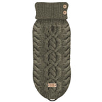DONOVAN Cable Dog Sweater in Khaki (Bulldog Sizes Available)