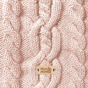 Donovan Cable Dog Sweater in Rose Detail by Fetch Shops