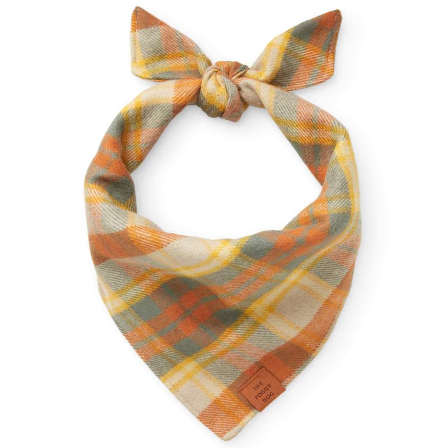 
                
                    Load image into Gallery viewer, Harvest Plaid Flannel Dog Bandana
                
            