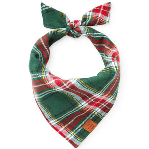 
                
                    Load image into Gallery viewer, Holly Jolly Plaid Flannel Dog Bandana by Fetch Shops
                
            