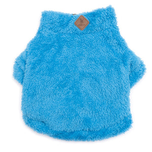 Solid Plush Fleece Dog Pullover in Turquoise by Fetch Shops