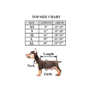 The Worthy Dog Tee Size Chart by Fetch Shops