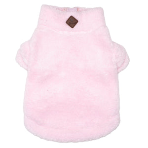Solid Plush Fleece Dog Pullover Back in Pink by Fetch Shops