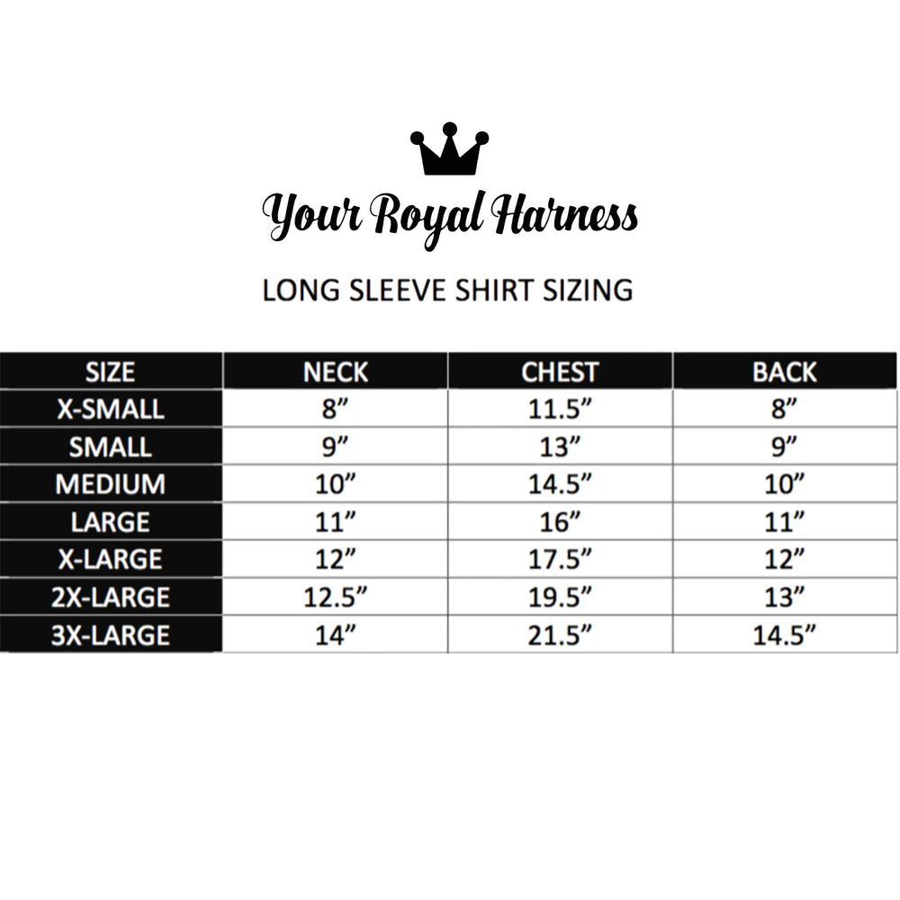 
                
                    Load image into Gallery viewer, Your Royal Harness Size Chart by Fetch Shops
                
            