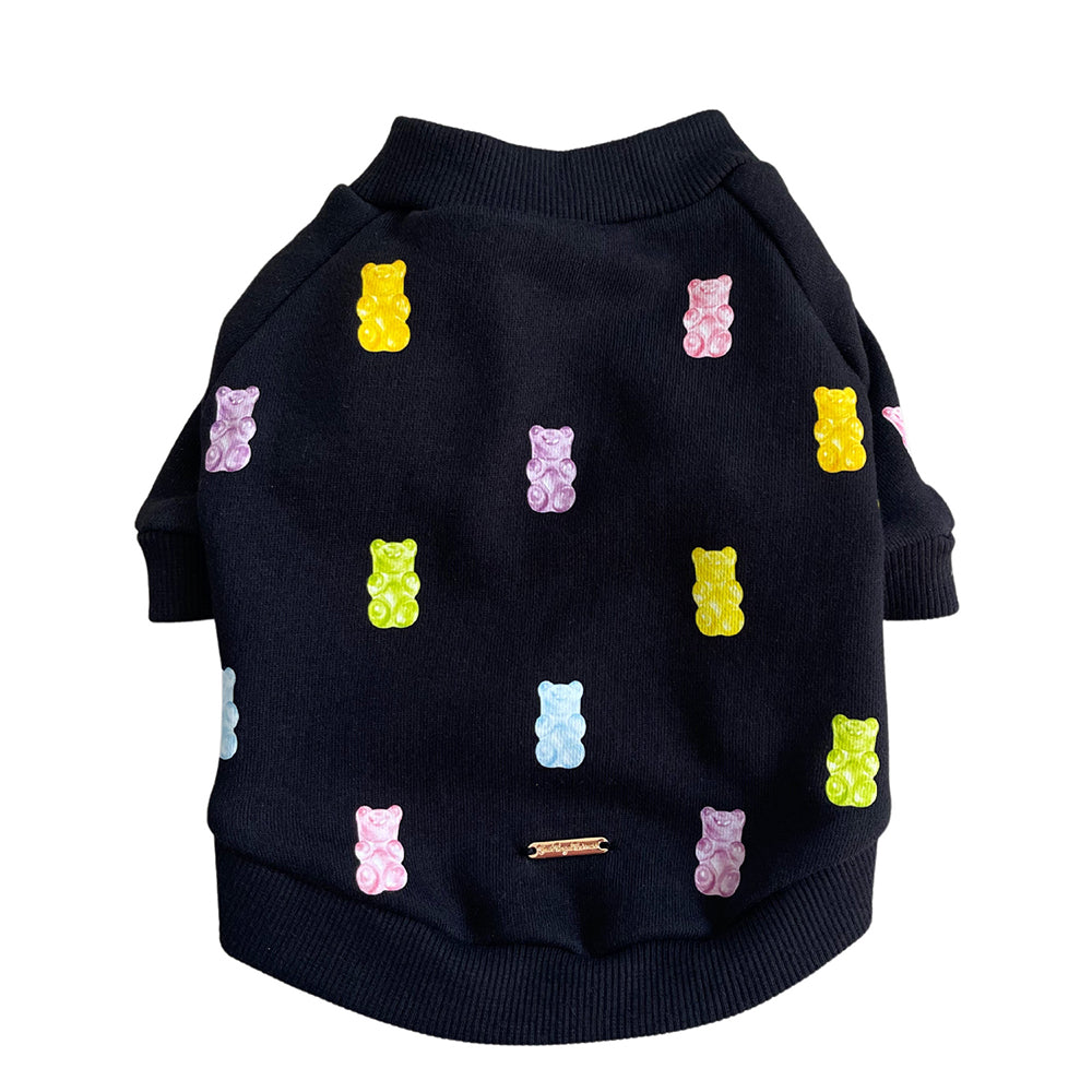 
                
                    Load image into Gallery viewer, Yummy Bear Crewneck Top in Black by Fetch Shops
                
            